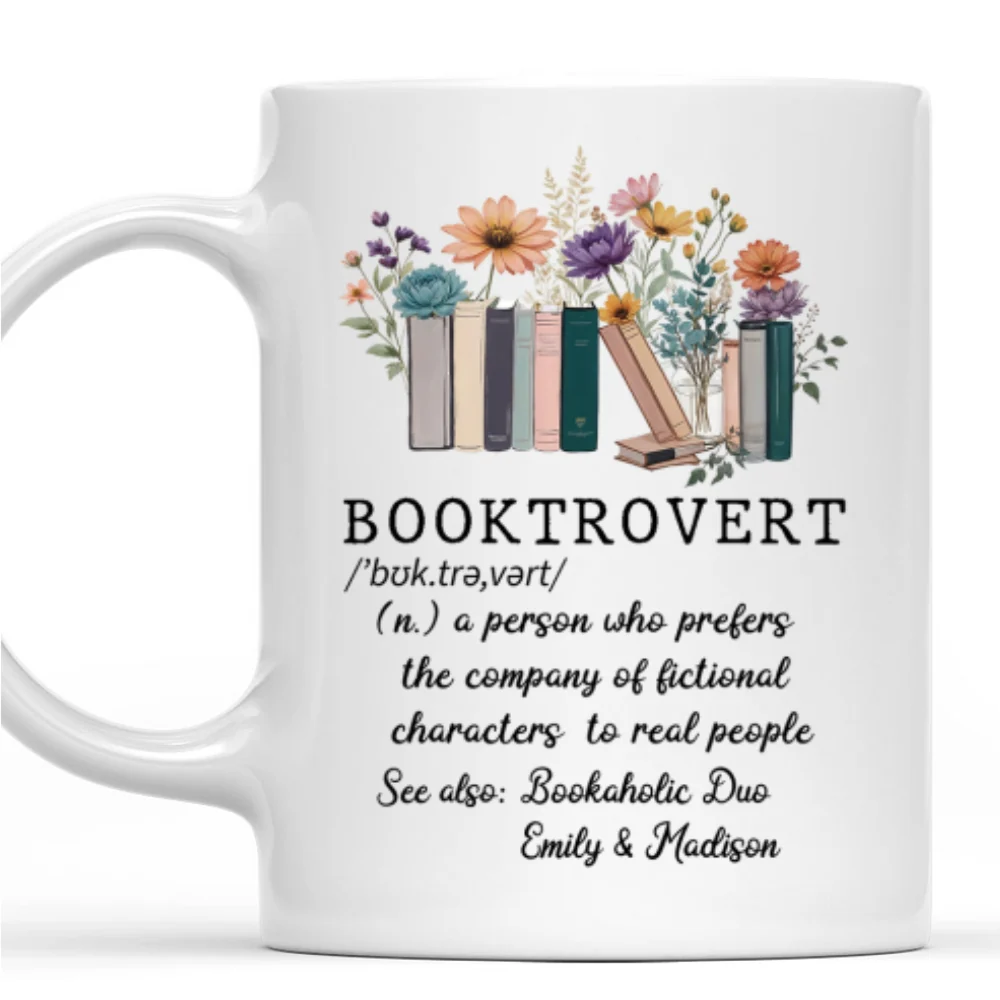 Booktrovert Person  - Personalized Custom Coffee Mug - Image 6