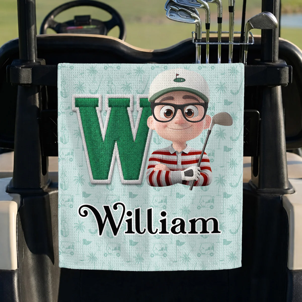 Born To Golf - Personalized Custom Golf Towel - Image 3