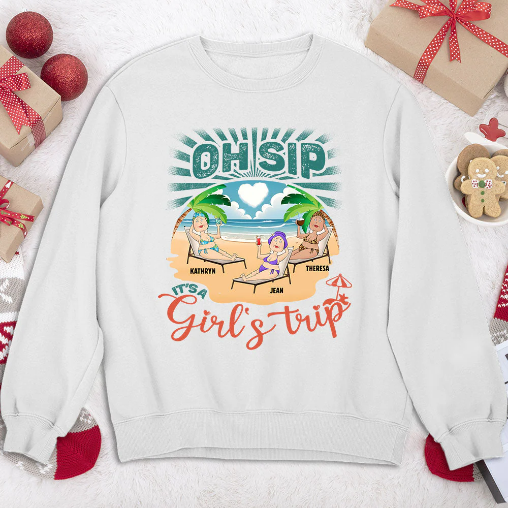 Born With The Beach In Their Souls - Personalized Custom Sweatshirt - Image 3