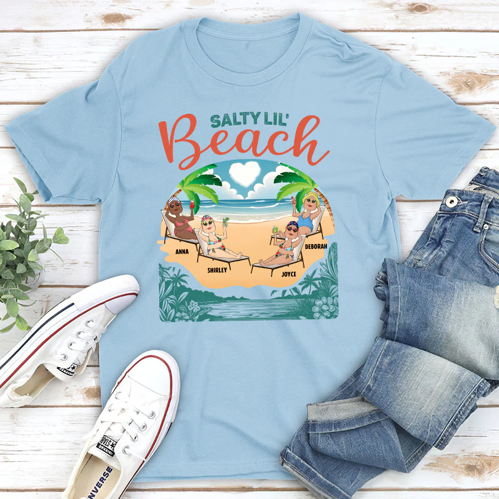 Born With The Beach In Their Souls - Personalized Custom Unisex T-shirt - Image 4