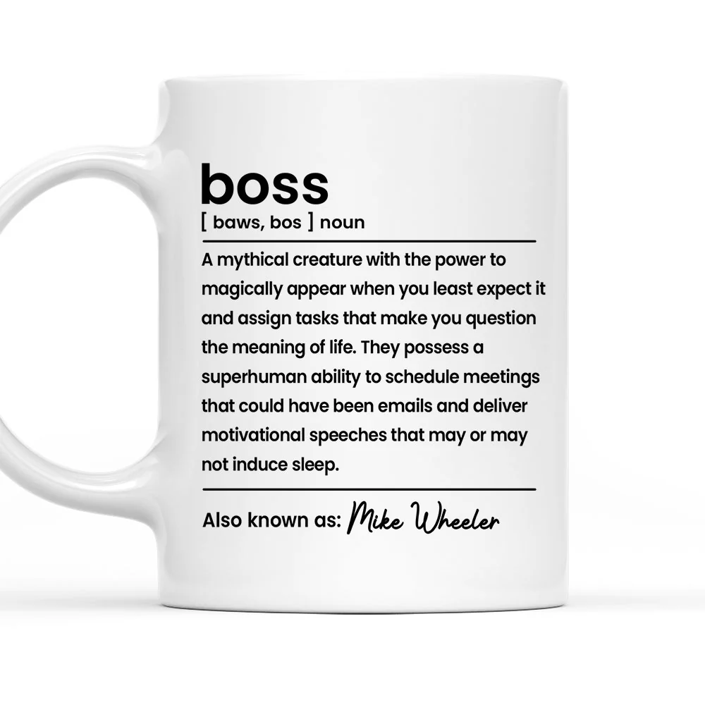 Boss Definition - Personalized Custom Coffee Mug