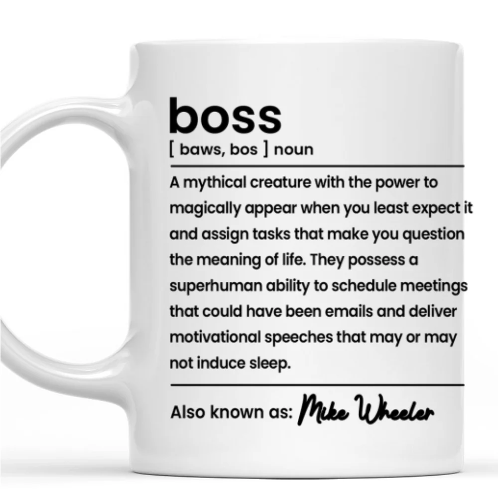 Boss Definition - Personalized Custom Coffee Mug - Image 9