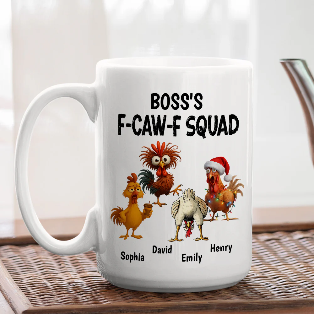 Boss FCAWF Squad - Personalized Custom Coffee Mug - Image 5