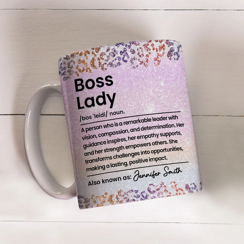 Boss Lady 2 - Personalized Custom Coffee Mug - Image 4