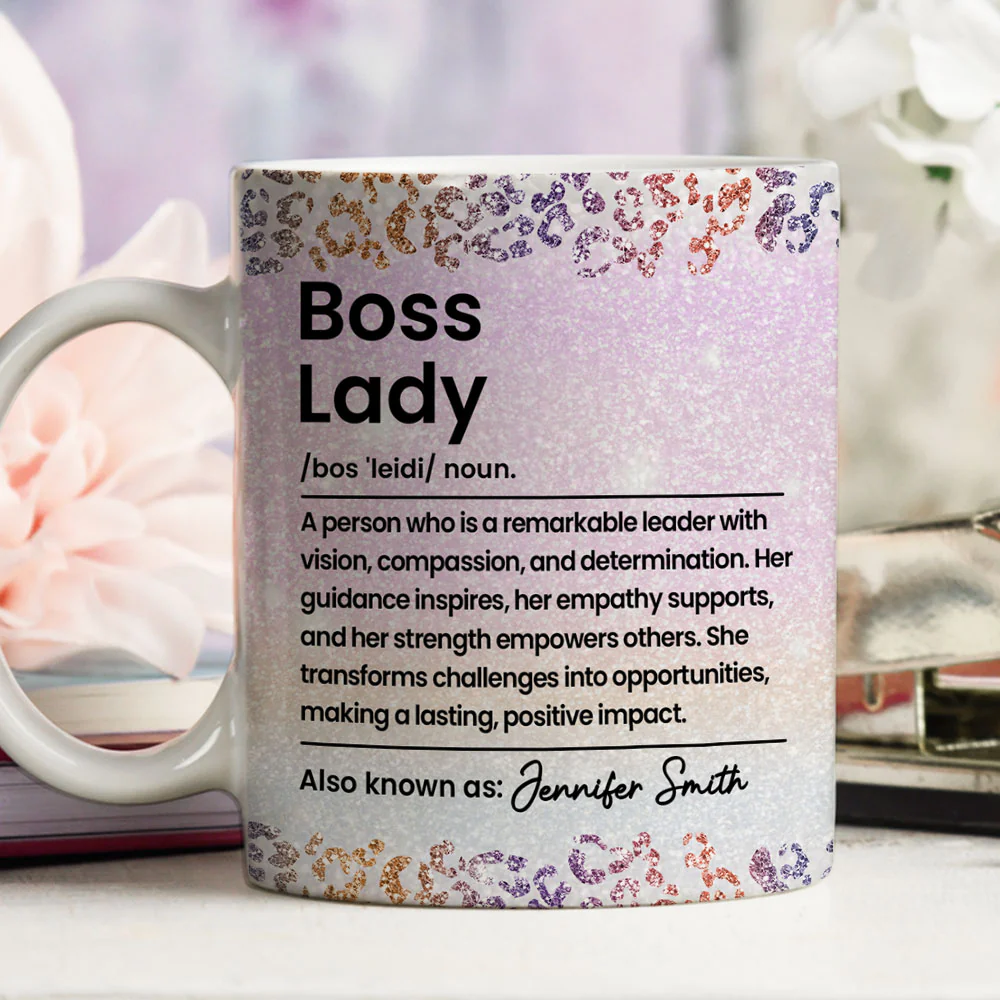 Boss Lady 2 - Personalized Custom Coffee Mug - Image 5