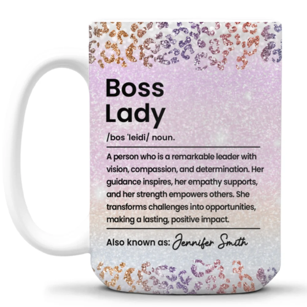 Boss Lady 2 - Personalized Custom Coffee Mug - Image 9