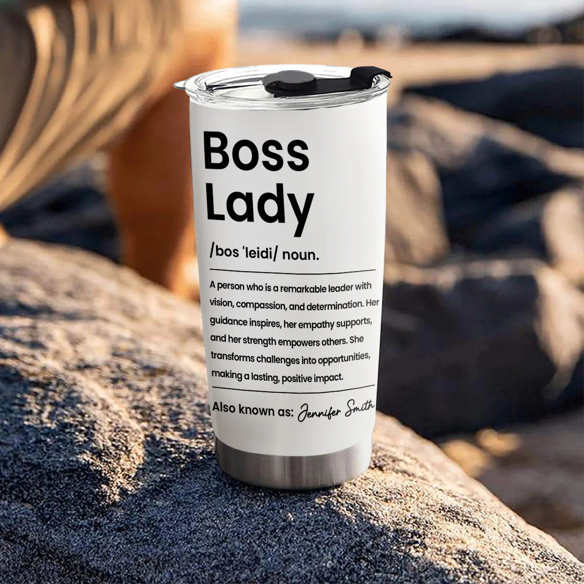 Boss Lady 2 - Personalized Custom Tumbler - Image 4