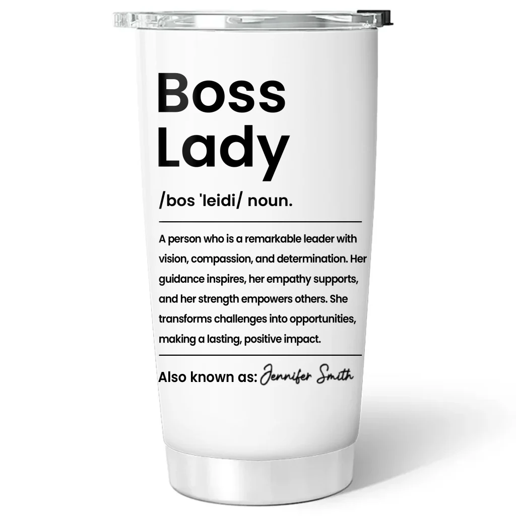 Boss Lady 2 - Personalized Custom Tumbler - Image 6