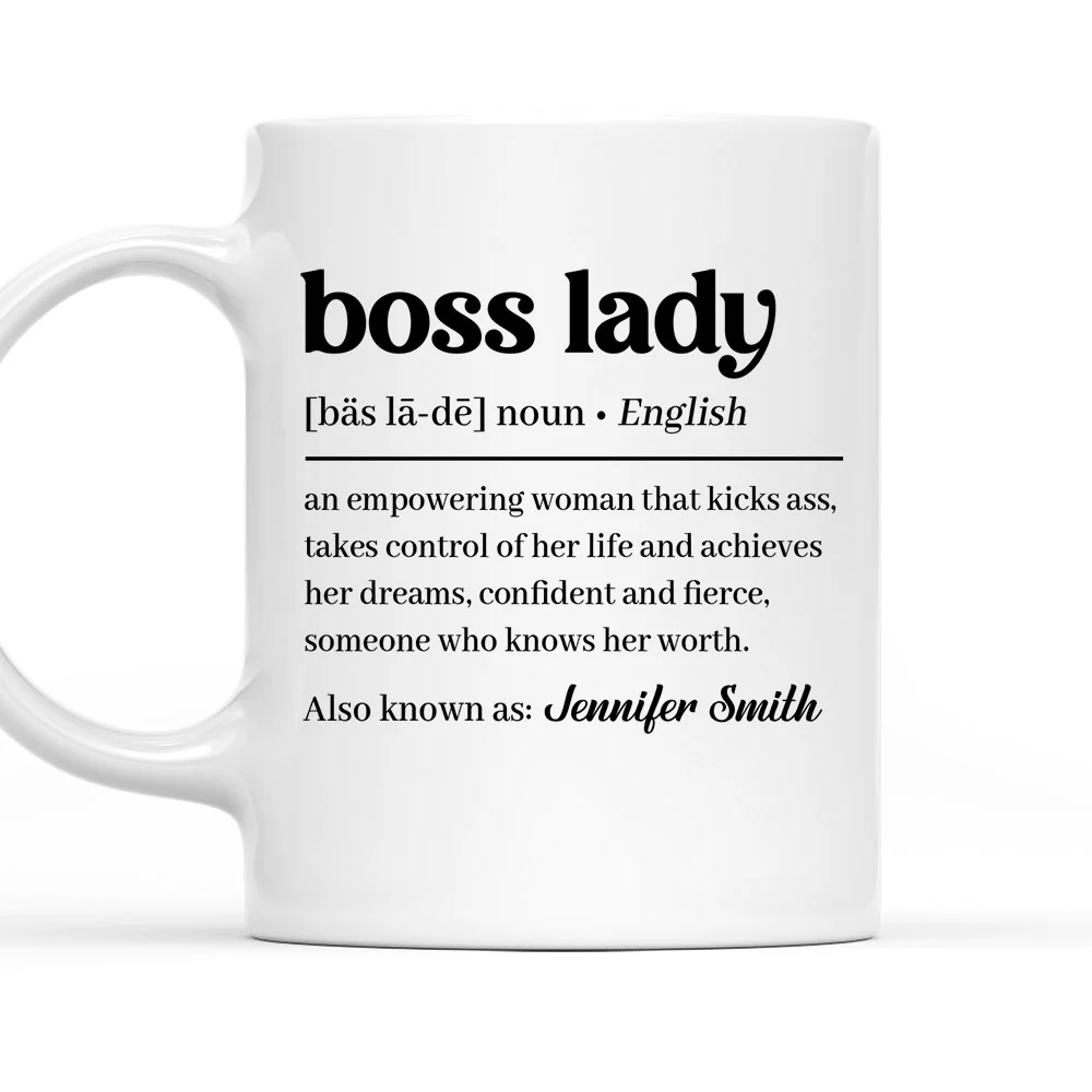 Boss Lady Cool - Personalized Custom Coffee Mug