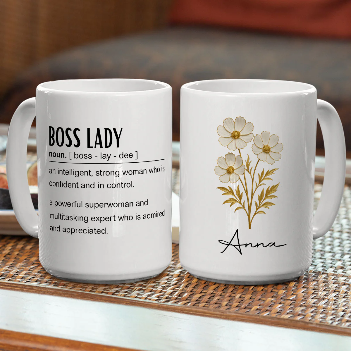 Boss Lady Definition - Personalized Custom Coffee Mug - Image 5