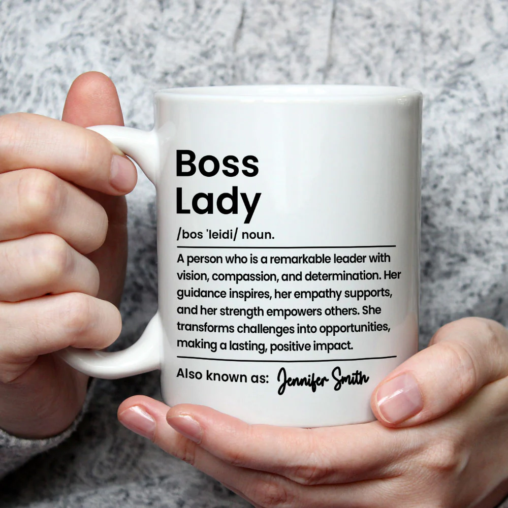 Boss Lady - Personalized Custom Coffee Mug - Image 2