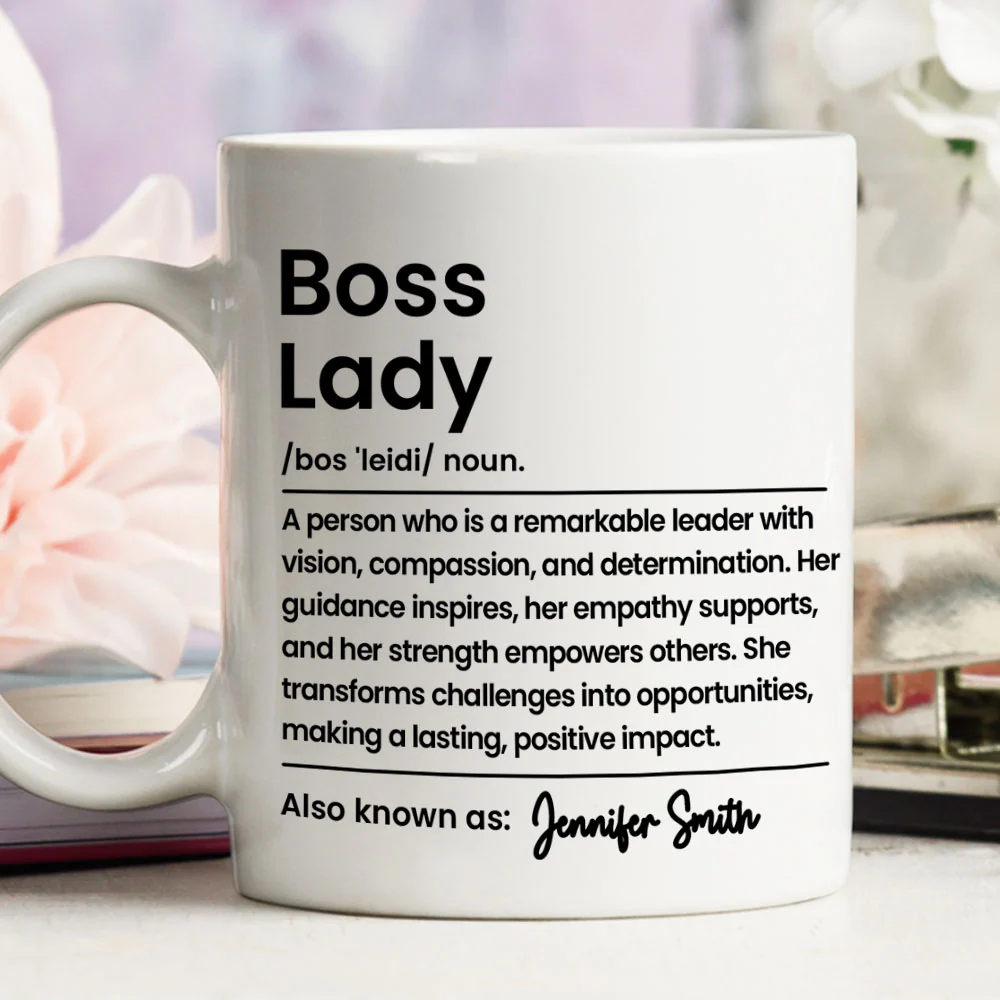Boss Lady - Personalized Custom Coffee Mug - Image 3