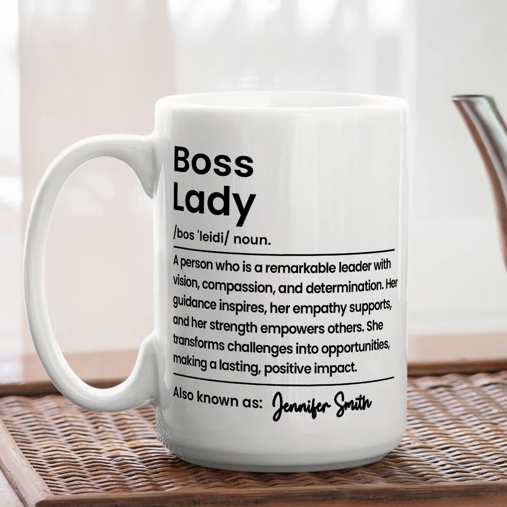 Boss Lady - Personalized Custom Coffee Mug - Image 4