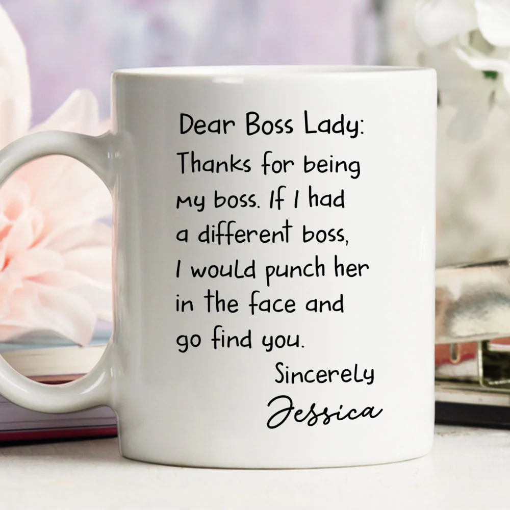 Boss Lady - Personalized Custom Coffee Mug - Image 3