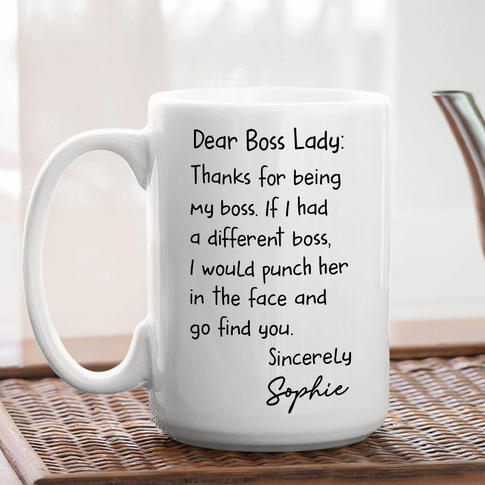 Boss Lady - Personalized Custom Coffee Mug - Image 4