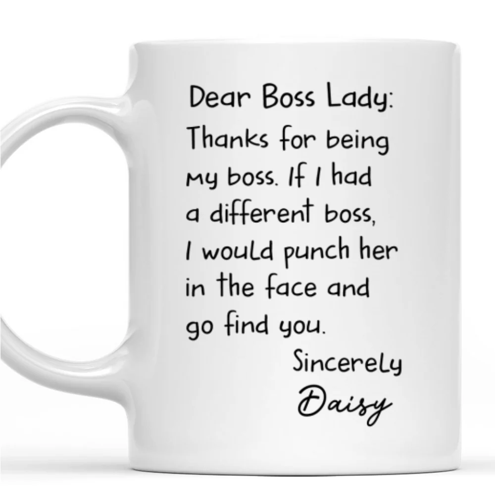 Boss Lady - Personalized Custom Coffee Mug - Image 6