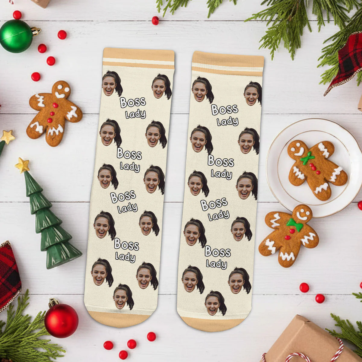 Boss Lady - Personalized Custom Crew Socks - Image 4