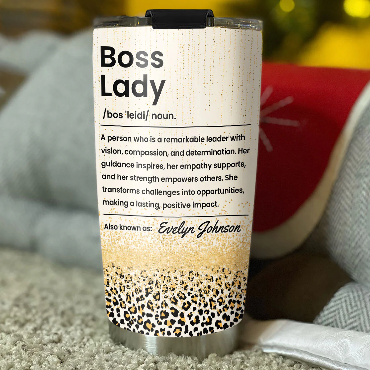 Boss Lady - Personalized Custom Tumbler - Image 3