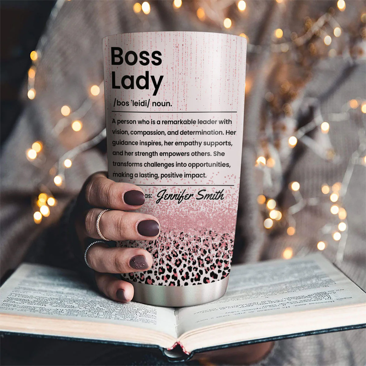 Boss Lady - Personalized Custom Tumbler - Image 4