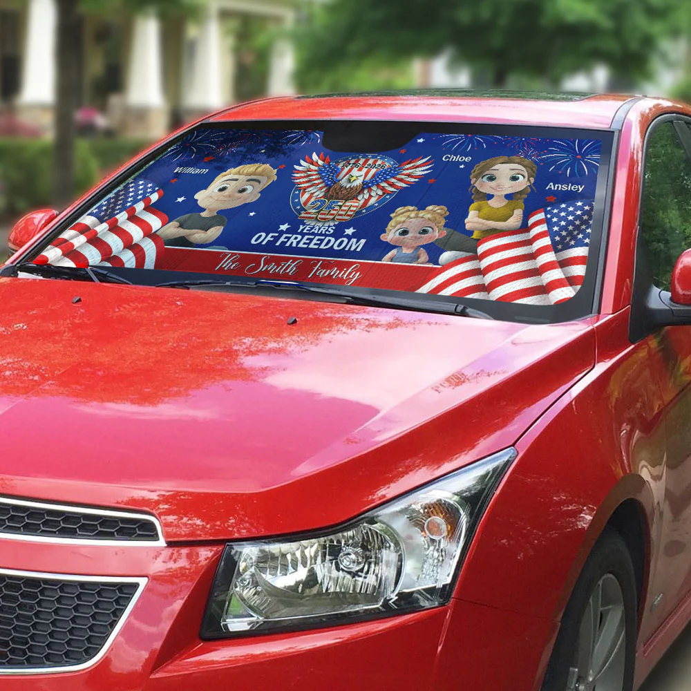 Bound By Freedom Forever - Personalized Custom Car Sunshade - Image 3