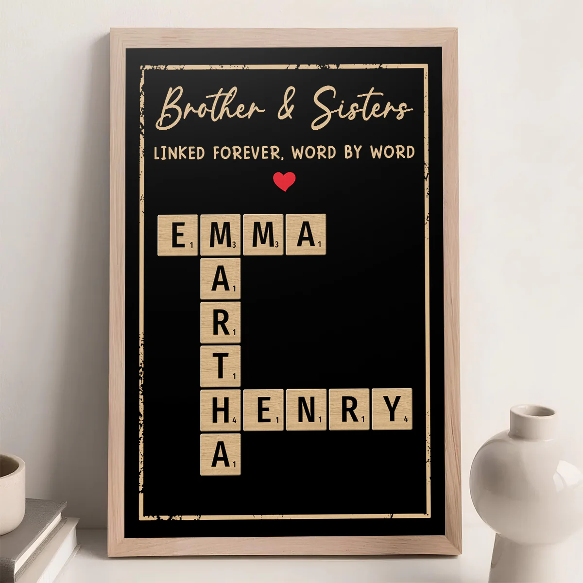 Bound Together Forever As Siblings - Personalized Custom Poster - Image 4