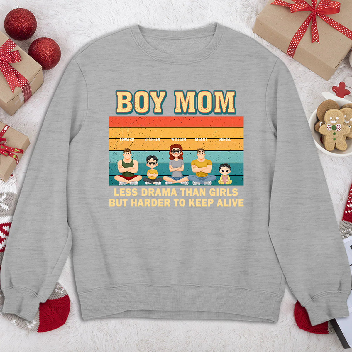 Boy Mom - Personalized Custom Shirt - Image 5