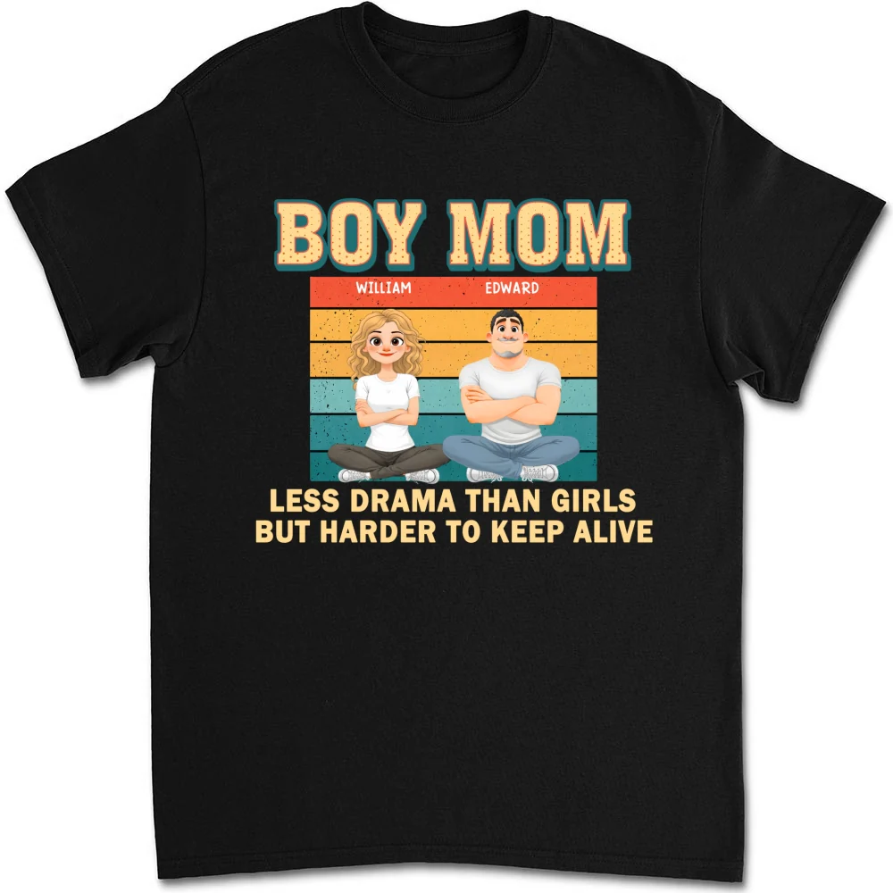 Boy Mom - Personalized Custom Shirt - Image 6