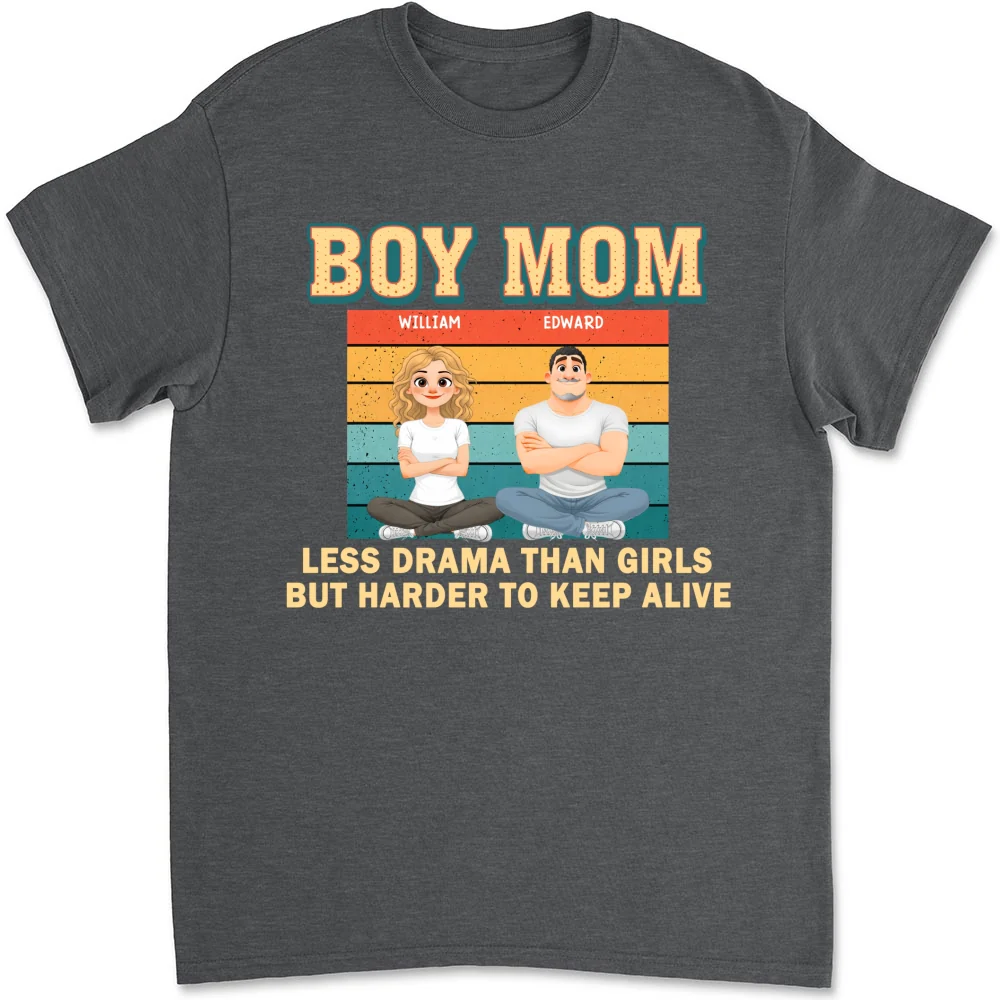 Boy Mom - Personalized Custom Shirt - Image 7
