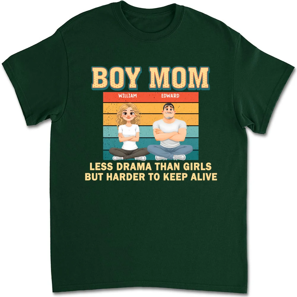 Boy Mom - Personalized Custom Shirt - Image 8
