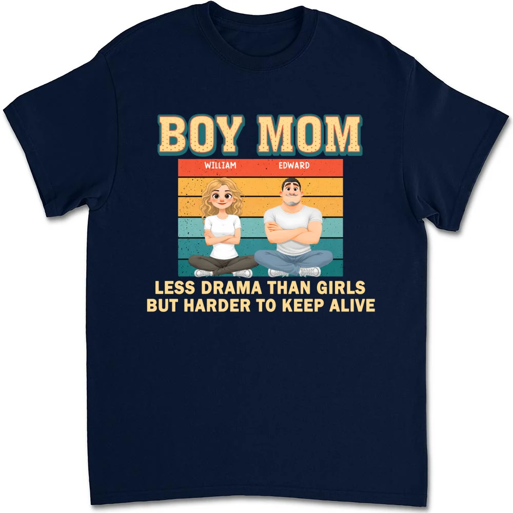 Boy Mom - Personalized Custom Shirt - Image 9