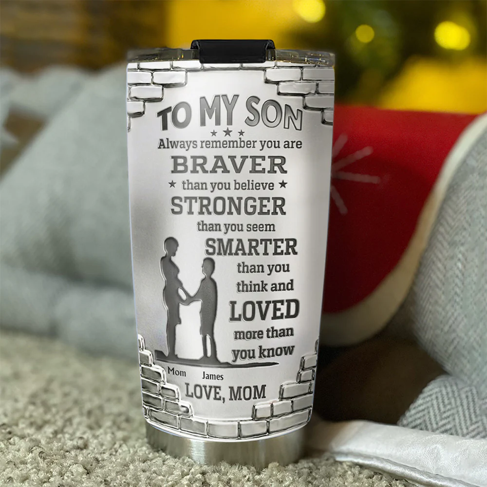 Braver Than You Believe - Personalized Custom 3D Effect Tumbler - Image 4