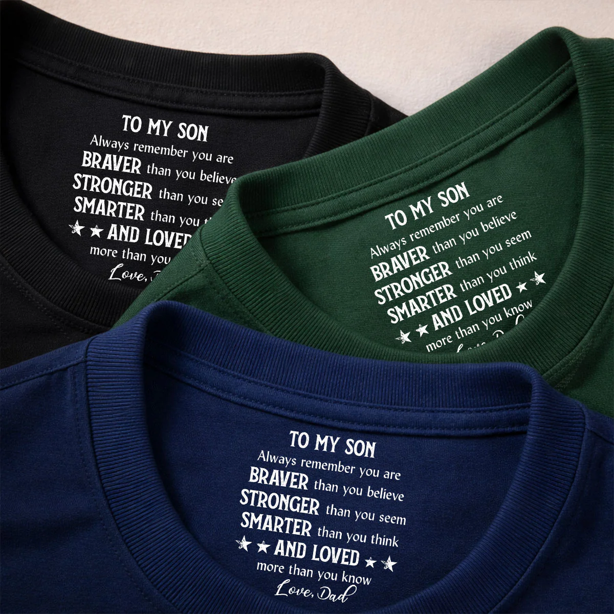 Braver Than You Think - Personalized Custom Inside Neck Print T-shirt - Image 4