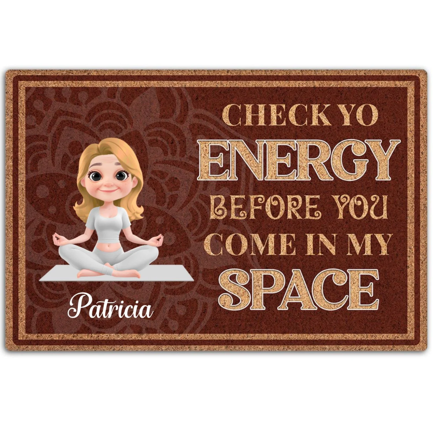 Breathe In Breathe Out - Personalized Custom Doormat - Image 5