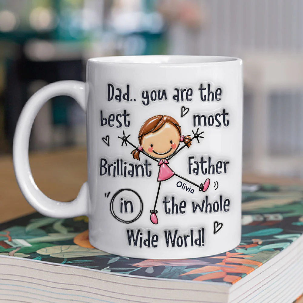 Brilliant Father - Personalized Custom 3D Inflated Effect Mug - Image 2