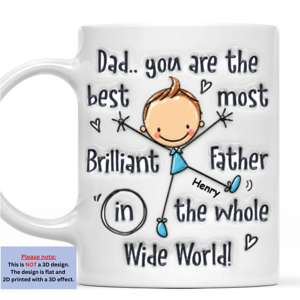 Brilliant Father - Personalized Custom 3D Inflated Effect Mug - Image 7