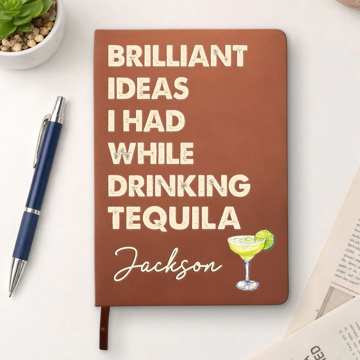 Brilliant Ideas - Personalized Custom Leather Journal - Image 2