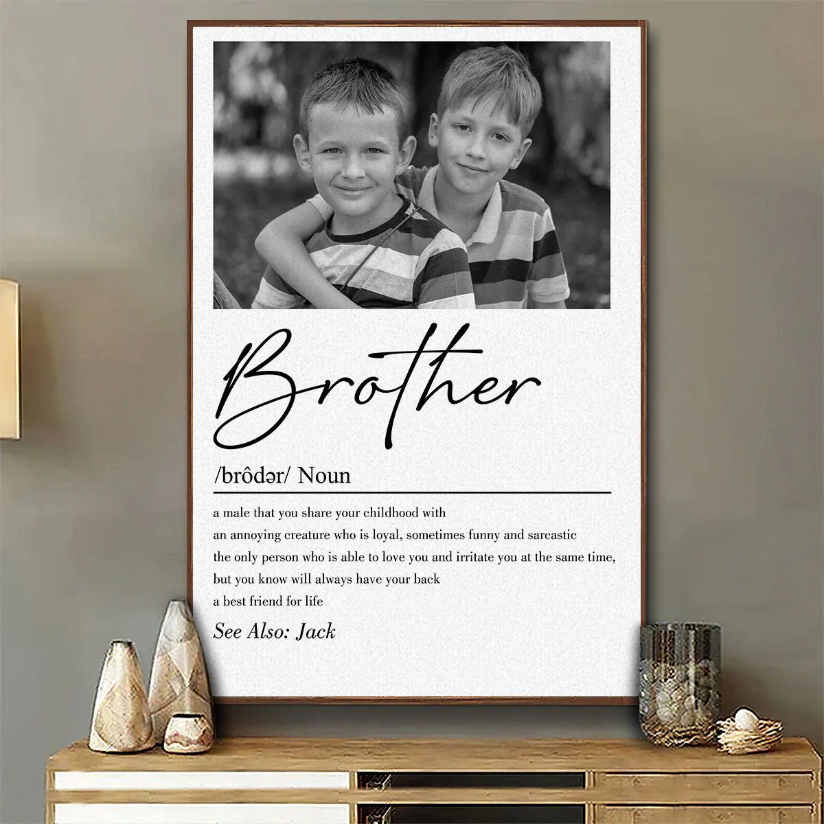 Brother Dictionary - Personalized Custom Poster