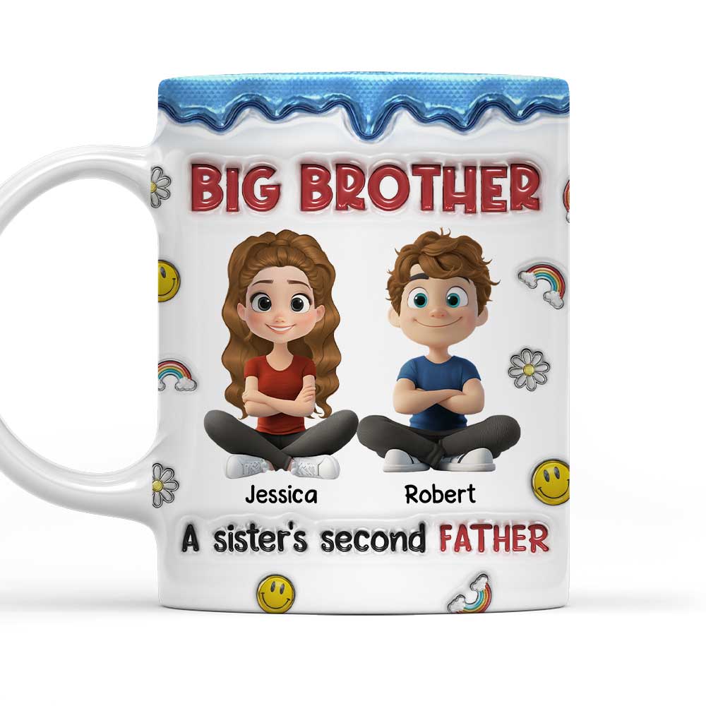Brother Is A Second Father - Personalized Custom 3D Inflated Effect Mug