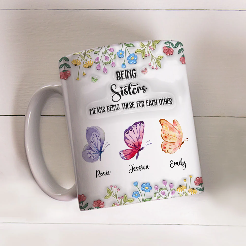 Brother & Sister Always Being There For Each Other - Personalized Custom 3D Inflated Effect Coffee Mug - Image 3