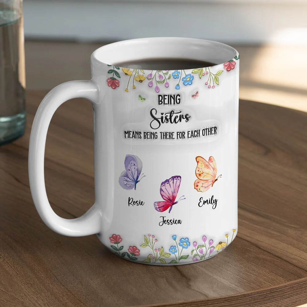 Brother & Sister Always Being There For Each Other - Personalized Custom 3D Inflated Effect Coffee Mug - Image 5