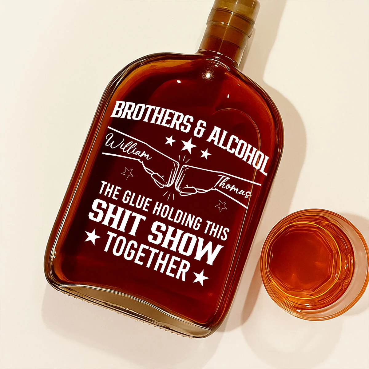 Brothers And Alcohol - Personalized Custom Spirits Decanter - Image 3