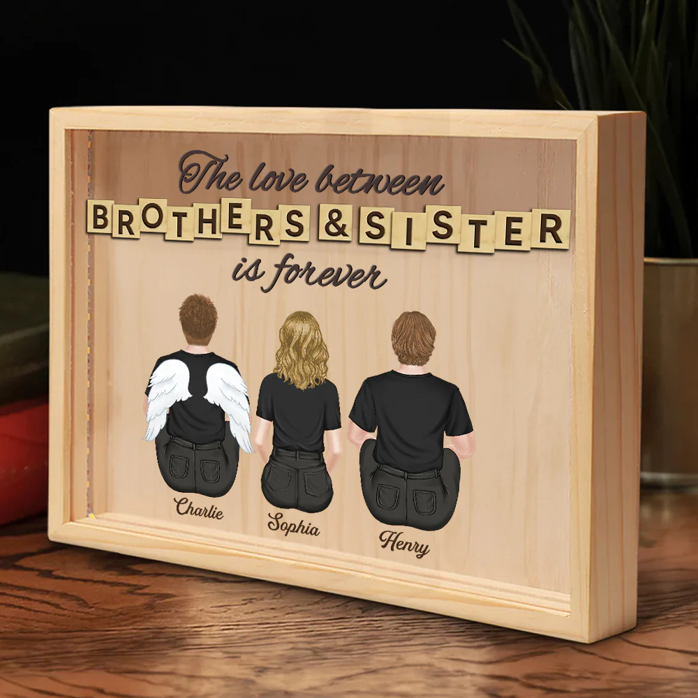 Brothers And Sisters Forever - Personalized Frame Light Box - Image 3