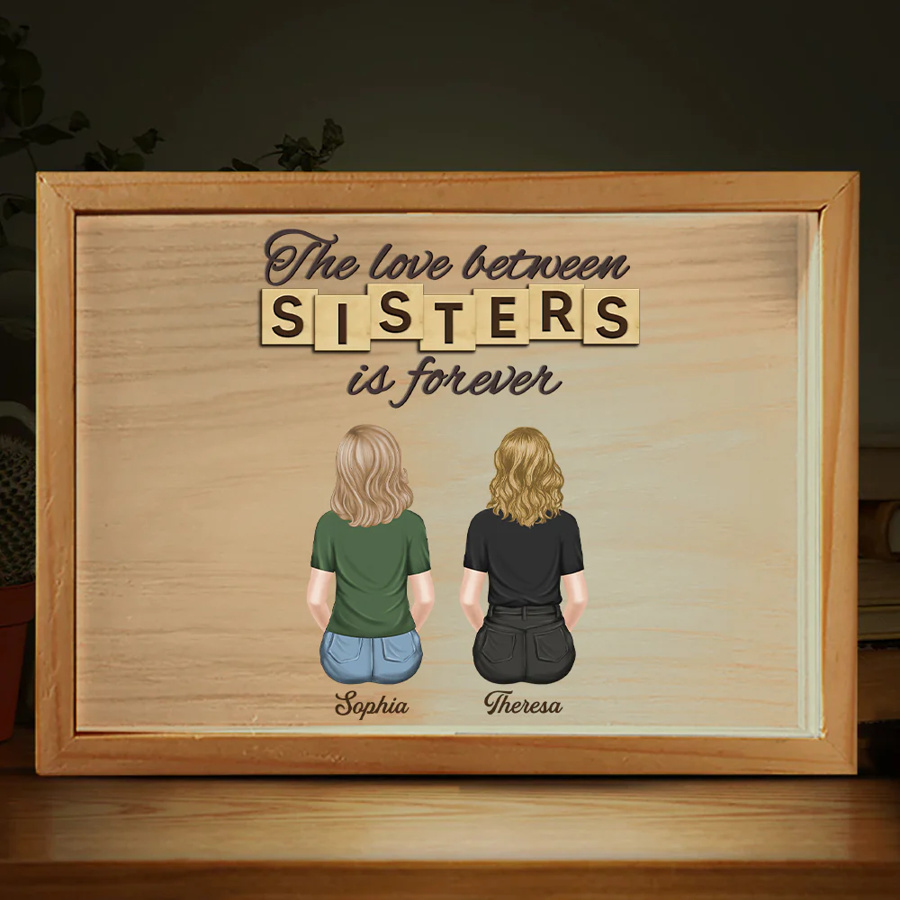 Brothers And Sisters Forever - Personalized Frame Light Box - Image 4