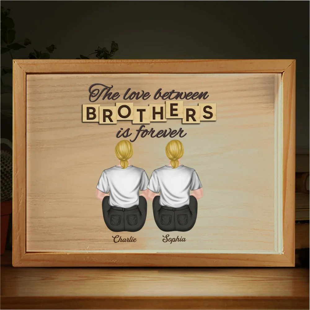 Brothers And Sisters Forever - Personalized Frame Light Box - Image 7