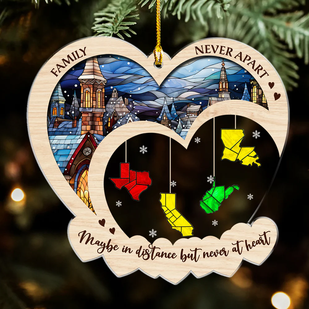 Brothers And Sisters Have Love At Heart - Personalized Custom Acrylic Ornament - Image 3
