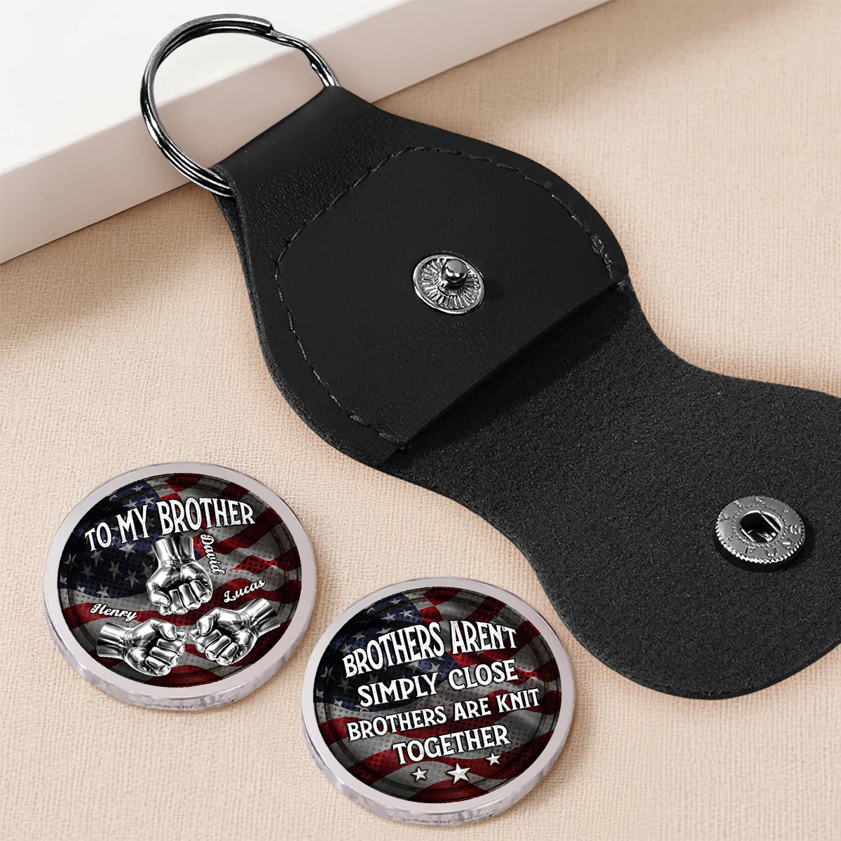 Brothers For Life - Personalized Custom Pocket Hug - Image 2