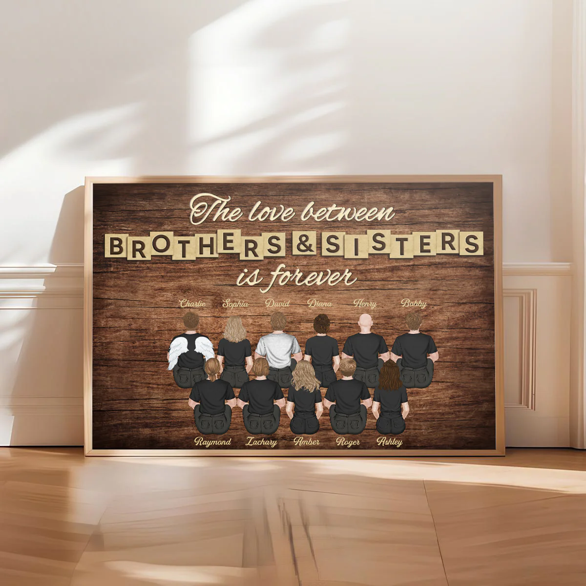 Brothers & Sisters Forever Version 3 - Personalized Custom Poster - Image 3