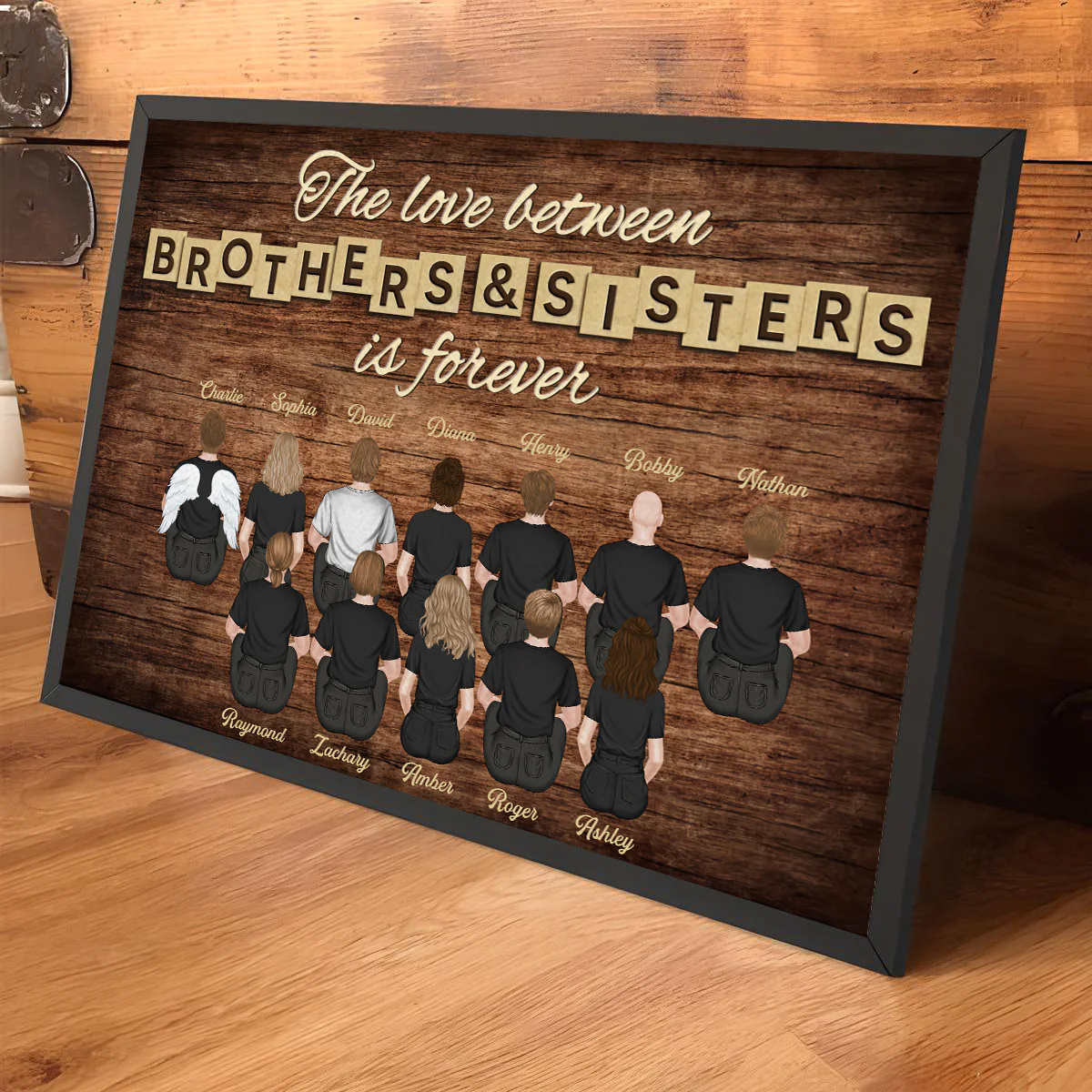 Brothers & Sisters Forever Version 3 - Personalized Custom Poster - Image 4