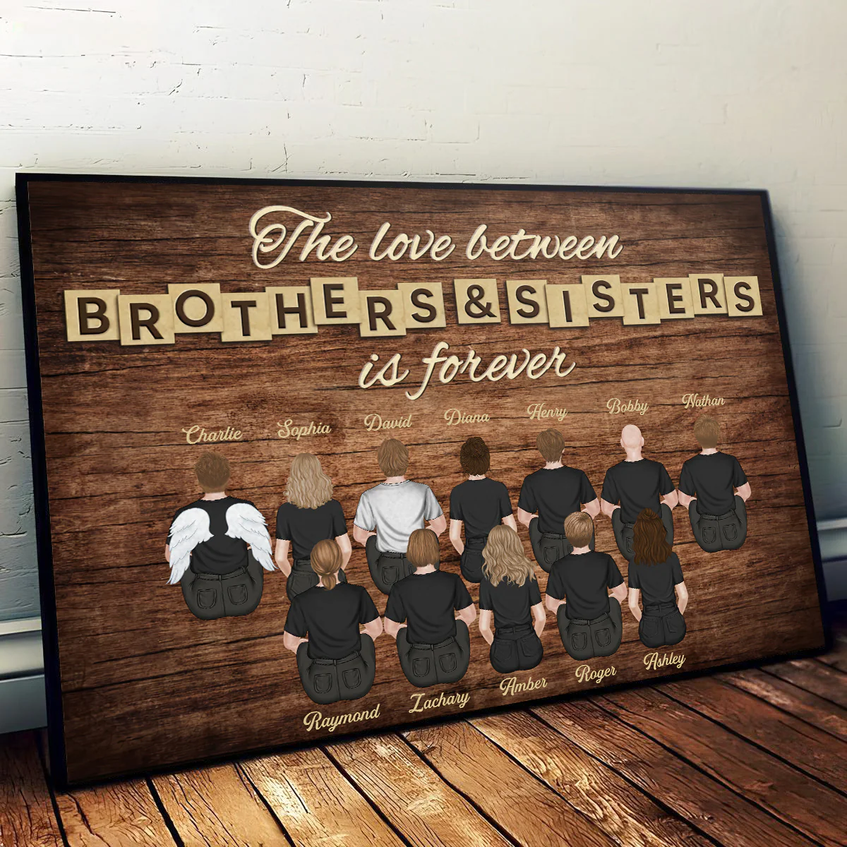 Brothers & Sisters Forever Version 3 - Personalized Custom Poster - Image 6