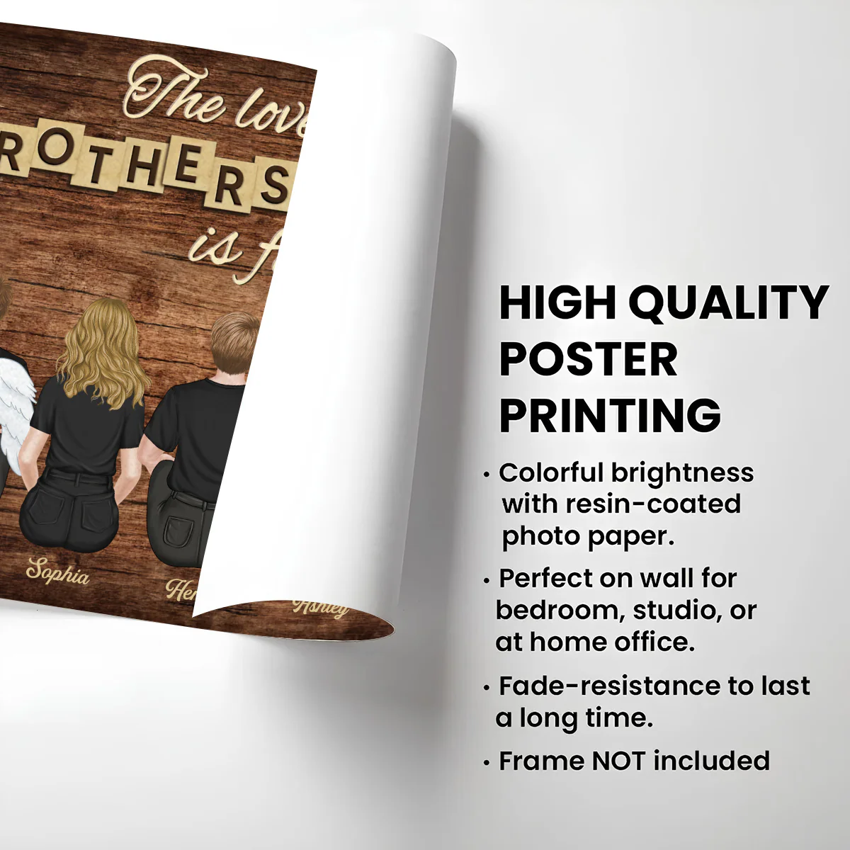 Brothers & Sisters Forever Version 3 - Personalized Custom Poster - Image 7